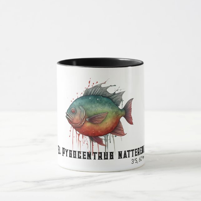 Caneca Série Aquarela: Piranha (Centro)