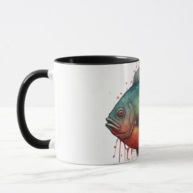 Caneca Série Aquarela: Piranha (Esquerda)