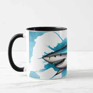 Caneca Série Aquarela: Tubarão