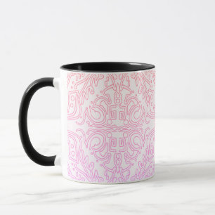 Caneca Série de padrões de Mandala Soft Pink Dream