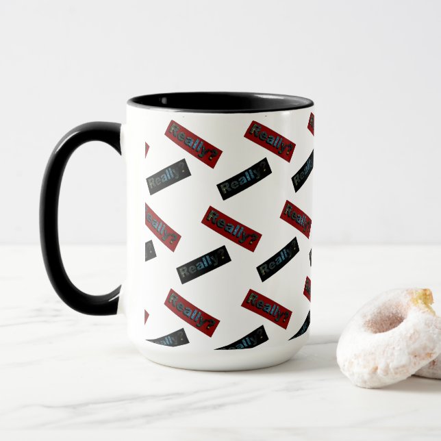 Caneca Sério? Engraçado Sarcástico Dizendo (Com Donut)