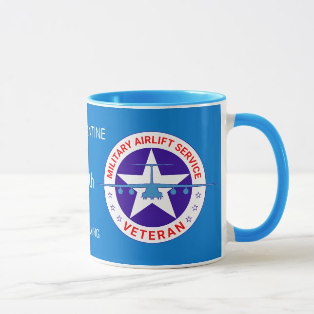 Caneca Serviço Militar de Aeronave Personalizável Veteran (Direita)