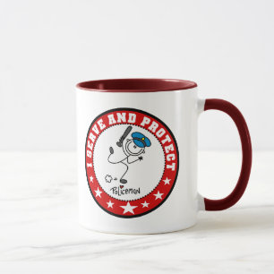 Caneca Servir e proteja o polícia