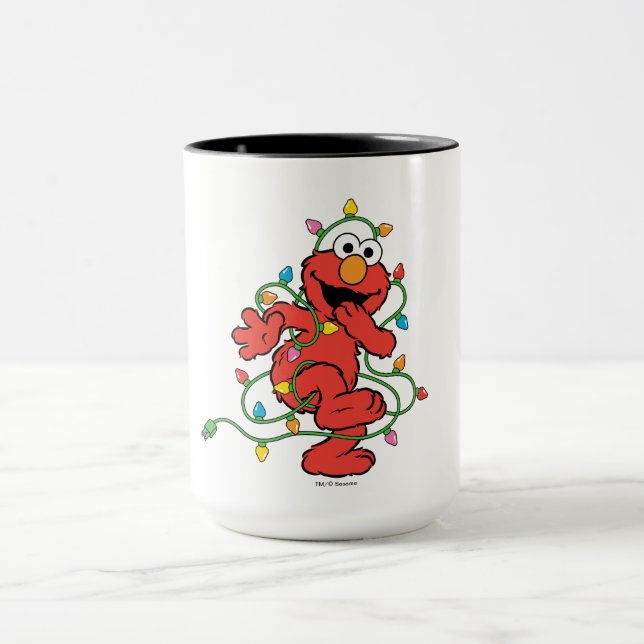 Caneca Sesame Street | Luzes de Natal do Elmo (Centro)