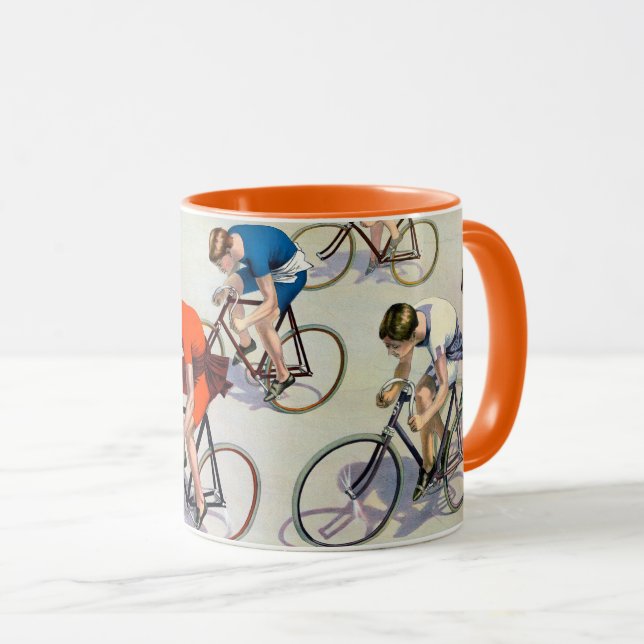 Caneca Sete ciclistas correndo, 1897 (Frente Esquerda)
