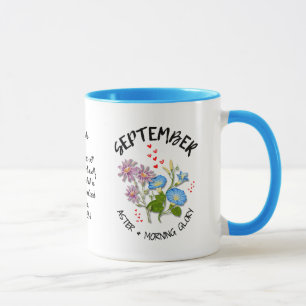 Caneca SETEMBRO Aniversário Mês da Flor Nome Personalizad