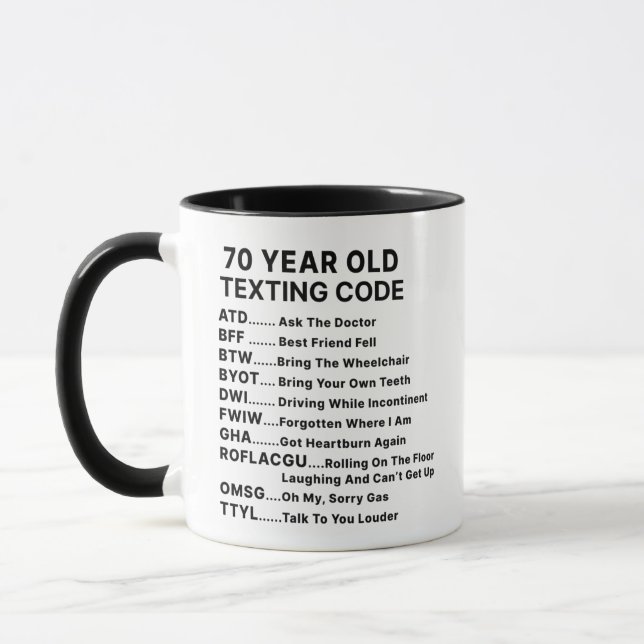 Caneca Setenta Código de Texting - Combo (Esquerda)