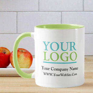 Caneca Seu Logotipo Aqui, Nome e Site Promo