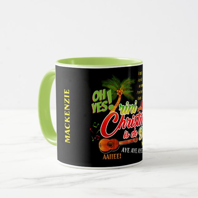 Caneca Seu nome é Marac e Cuatro Trini Natal BLACK (Frente Esquerda)