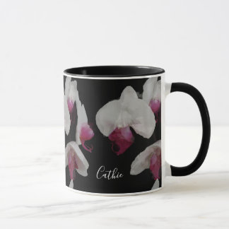Caneca Seu Nome Watercolor Orchids Mug