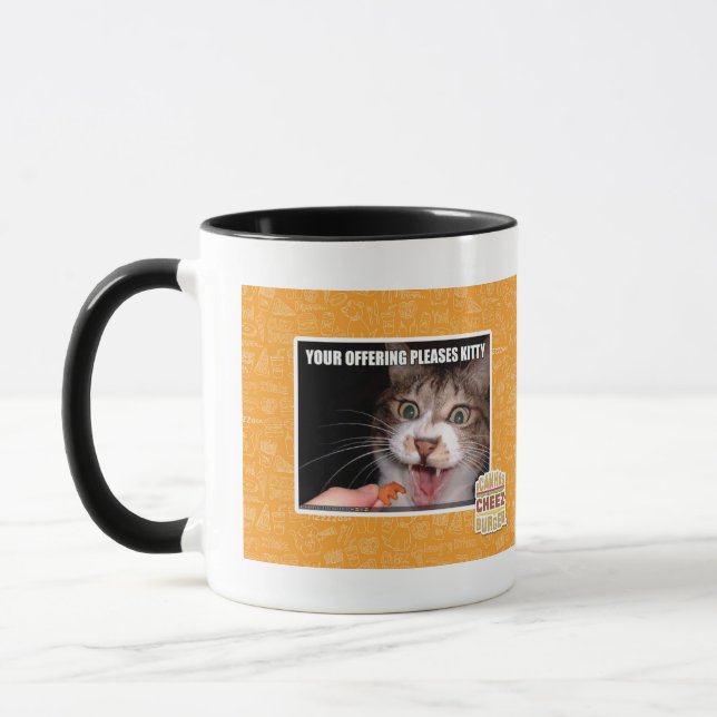 Caneca Seu oferecimento satisfaz o gatinho (Esquerda)