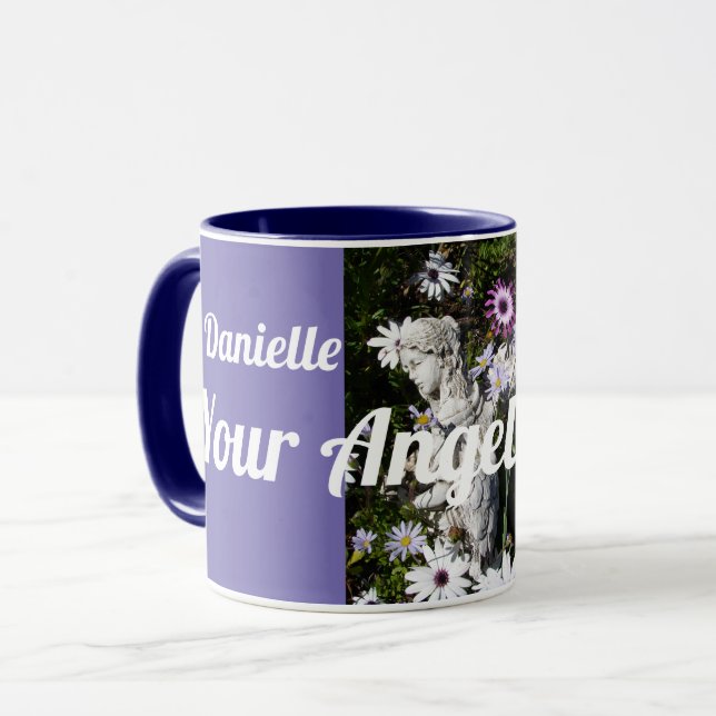 Caneca Seus anjos estão sempre com você Anjo Floral (Frente Esquerda)