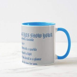 Caneca SEUS OLHOS BRILHANTES BONITOS MOSTRAM O SEU, amor