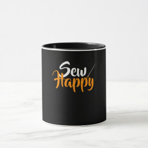 Caneca Sew Happy Presentes Engraçados Que Comprimem O P