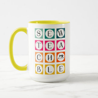 Caneca Sewteachable Colorful Squares