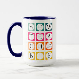 Caneca Sewteachable Colorful Squares