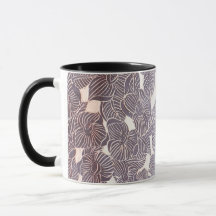 Sgraffito preto floral