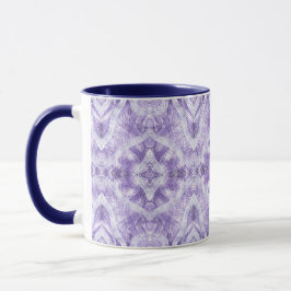 Caneca Shadow Abstract Violet Purple White Watercolor Art