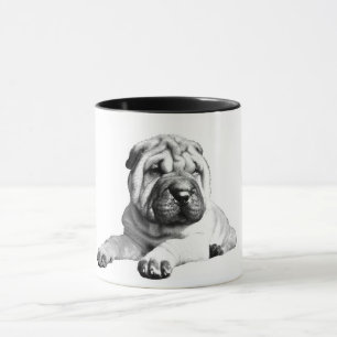 Caneca Shar Pei Black and White Mug