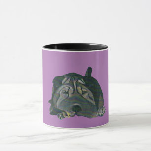 Caneca Shar Pei Mug, preto-e-branco