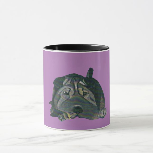 Caneca Shar Pei Mug, preto-e-branco (Centro)
