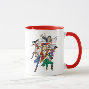 Caneca SHAZAM! Gráfico da família Shazam