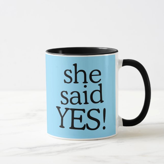 Caneca She Said Yes!!!!! | Engagement Celebration Design (Direita)