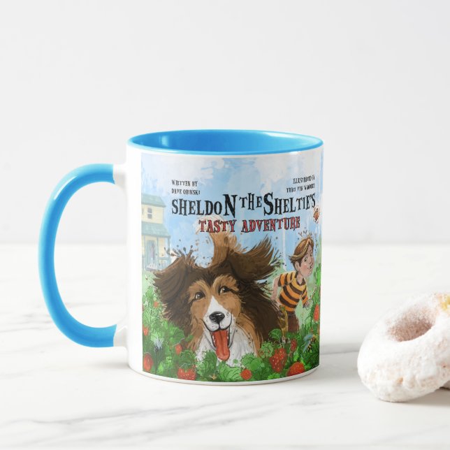 Caneca Sheldon, a Sheltie (Com Donut)