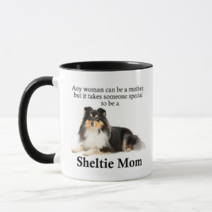 Caneca Sheltie Mãe Mug De Três Cores