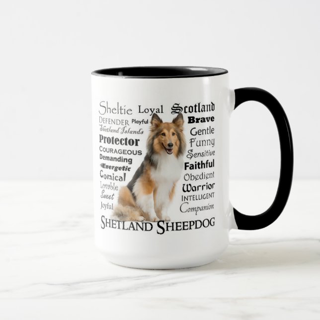 Caneca Sheltie Traits Mug (Direita)