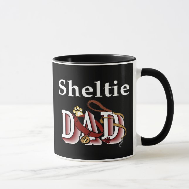 Caneca Shetland Sheepdog Pai Mug (Direita)