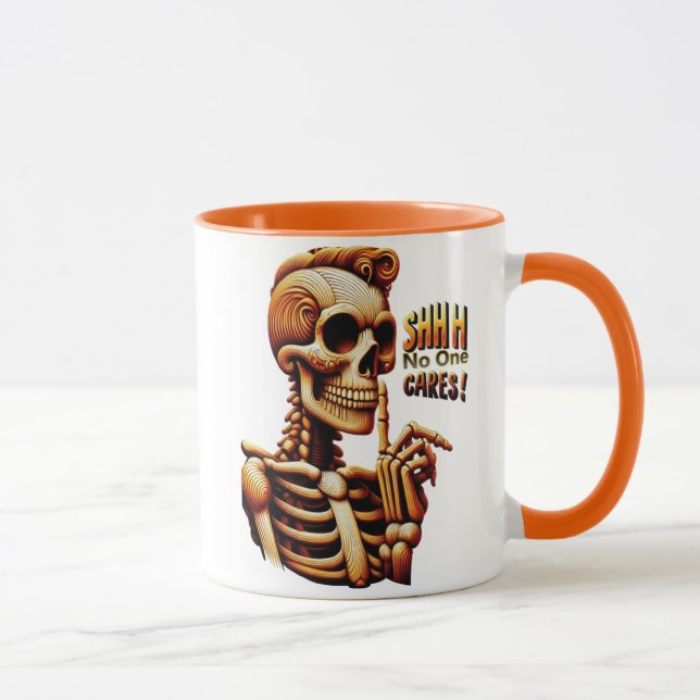 Caneca SHHH. Ninguém Custa Esqueleto Silencioso (Direita)