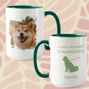 Caneca Shiba Inu Independente Nome & Foto Personalizados