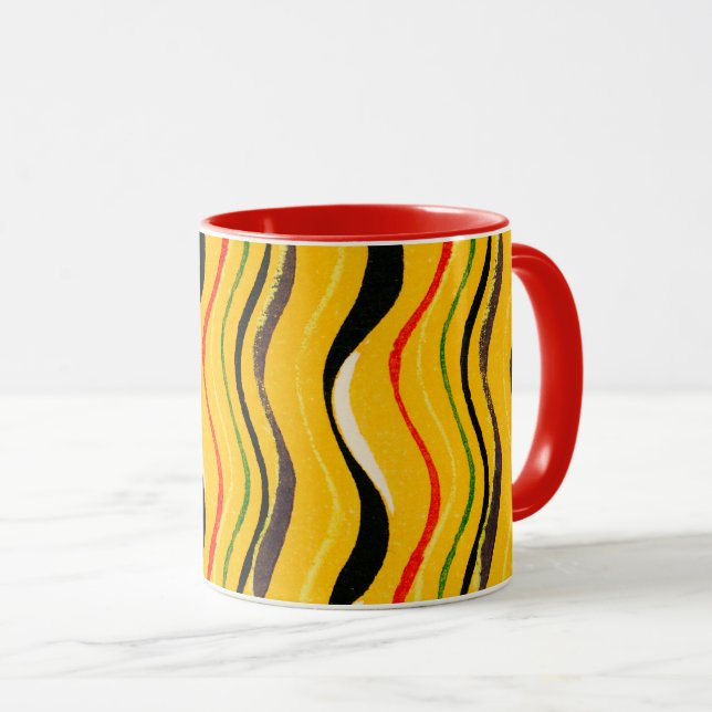 Caneca Shima-Shima, padrão colorido, (Frente Esquerda)