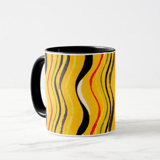 Caneca Shima-Shima, padrão colorido, (Frente Esquerda)