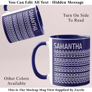Caneca Shud Du Fuh Cup e Nome Mensagem oculta 138WB Engra