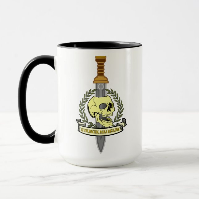 Caneca Si Vis Pacem, Para Bellum.. Skull (Esquerda)
