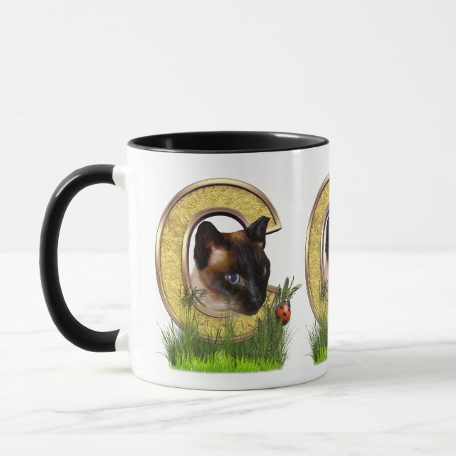 Caneca Siamese-Capital-Monograma - letra C (Esquerda)