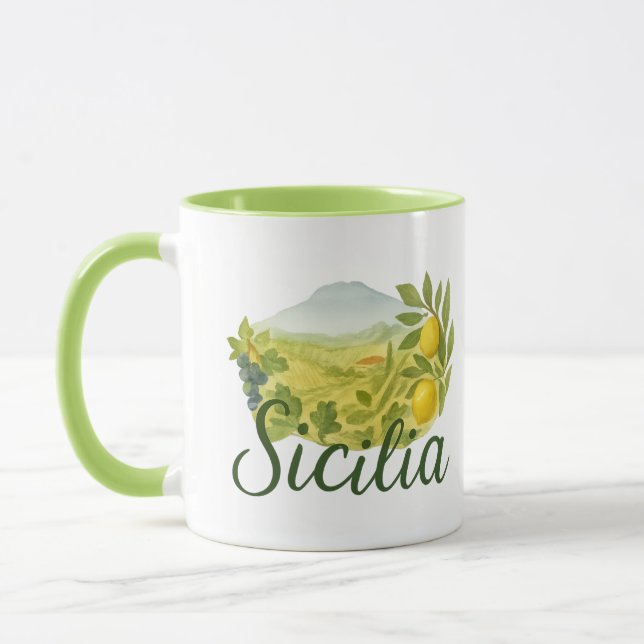 Caneca Sicilia Mt.Etna Design Mug (Esquerda)
