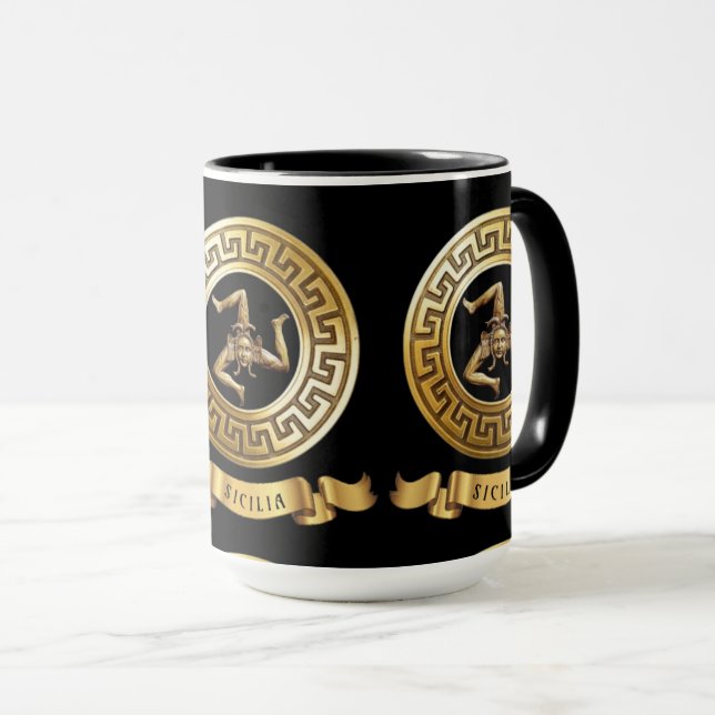 Caneca Sicília (símbolo de Trinacria) Mug (Frente Esquerda)