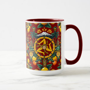 Caneca Sicilian Trinacria Design