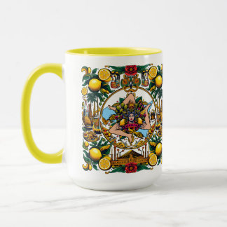 Caneca Sicilian Trinacria Design 