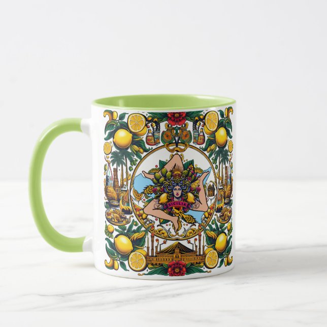 Caneca Sicilian Trinacria Design (Esquerda)