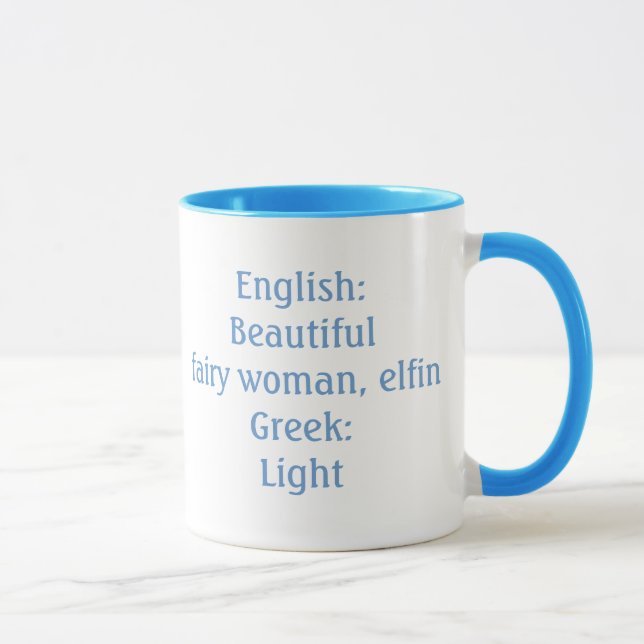 Caneca Significado e Origem do Nome Ella (Direita)