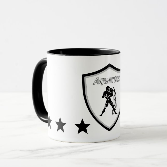 Caneca signo de Aquário (Frente Esquerda)