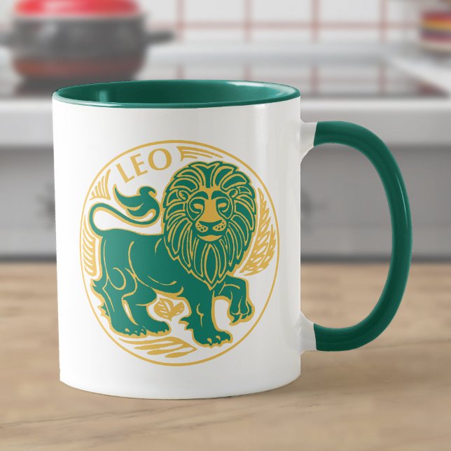 Caneca Signo do Zodíaco Leão (Criador carregado)