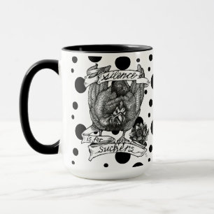 Caneca SILÊNCIO É PARA OS SUCKERS: Guiné Art (bolinhas)