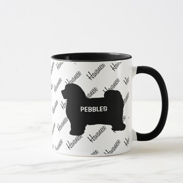 Caneca Silhouette de Cachorro PERSONALIZADO (Direita)
