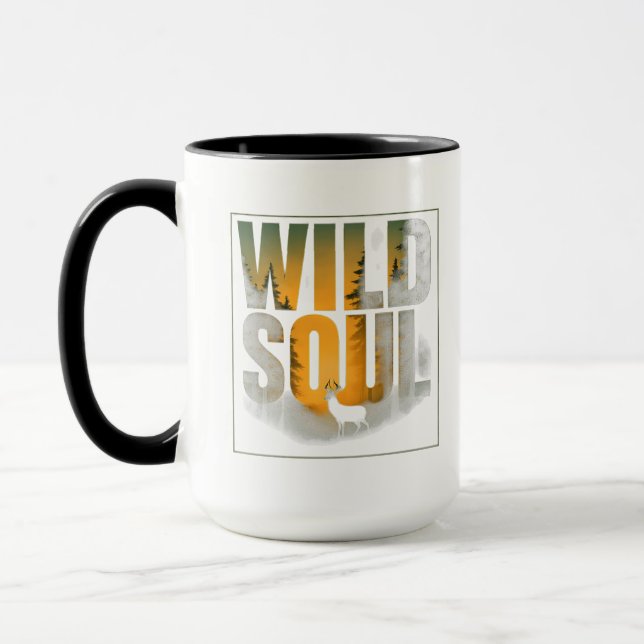 Caneca Silhouette Selvagem de Veados de Soul (Esquerda)