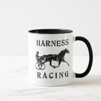 Caneca Silhueta cinzenta preta do cavalo de chicote de